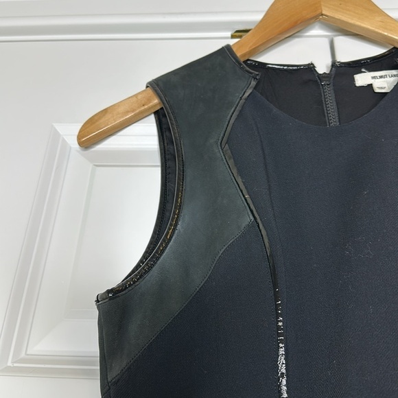HELMUT LANG Suiting Dress with Leather Trim - Picture 8 of 11